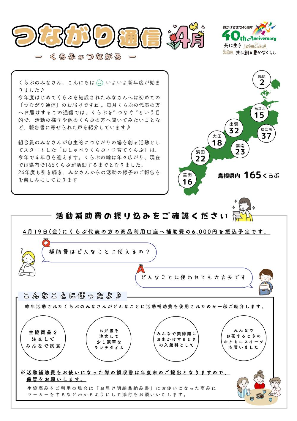 つながり通信４月号